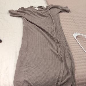 MM Lafleur Textured Short Sleeve Faux Wrap Dress